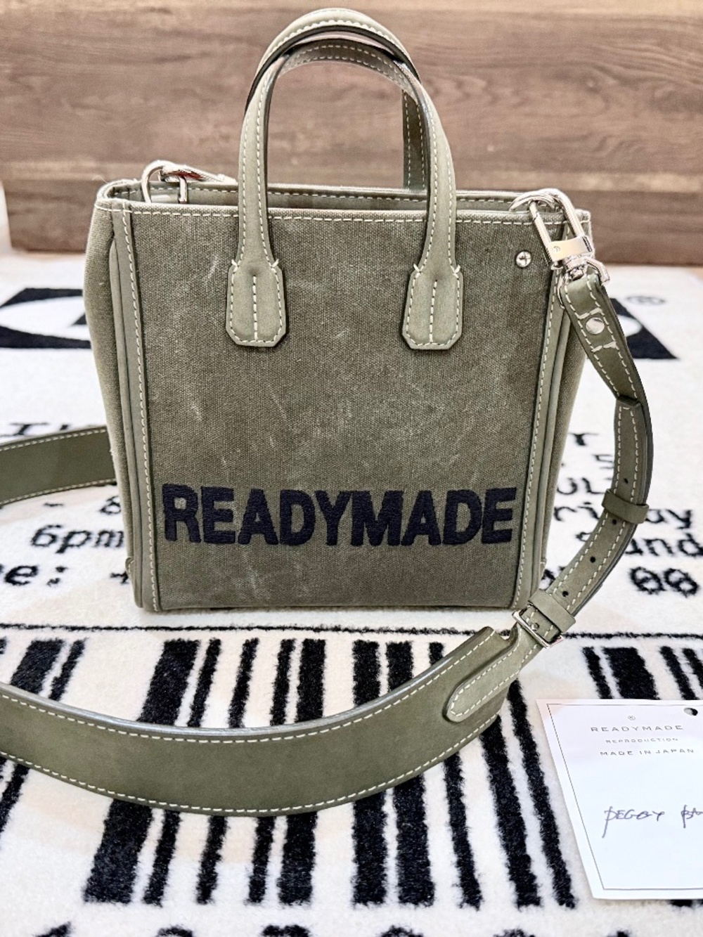 Readymade Embroidered Logo on Vintage US Army Materials Peggy Crossbody Bag